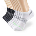 MONFOOT Women's and Men's 5 Pack Pickleball Tennis Running Athletic Cushioned Socks Black Medium