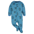 Gerber Baby Boys' 4 Pack Sleep 'N Play Footie, Dinosaur Blue, 3-6 Months