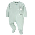 Gerber Baby Boys' 4 Pack Sleep 'N Play Footie, Dinosaur Blue, 3-6 Months