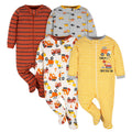 Gerber Baby Boys' 4 Pack Sleep 'N Play Footie, Dinosaur Blue, 3-6 Months