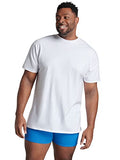 Fruit of the Loom Men's Eversoft Cotton Stay Tucked Crew T-Shirt, Regular-6 Pack White, 3X_l