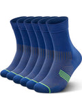 PAPLUS Compression Running Sock for Men and Women 3 Pairs, Cushioned Athletic Crew Socks with Arch Support