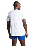 Fruit of the Loom Men's Eversoft Cotton Stay Tucked Crew T-Shirt, Regular-6 Pack White, 3X_l