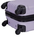 Travelers Club Midtown Hardside Luggage Travel Set, Spinner Wheels,Zippered Divider,Telescopic Handle,Lightweight, Lilac, 4-Piece Set