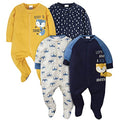 Gerber Unisex Baby 4 Pack Sleep 'N Play Footie Elephants Preemie