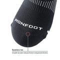 MONFOOT Women's and Men's 5 Pack Pickleball Tennis Running Athletic Cushioned Socks Black Medium