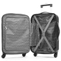 Travelers Club Midtown Hardside Luggage Travel Set, Spinner Wheels,Zippered Divider,Telescopic Handle,Lightweight, Lilac, 4-Piece Set