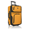 U.S. Traveler Rio Rugged Fabric Expandable Carry-on Luggage Set, Orange, 2 Wheel