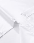 J.VER Men's Dress Shirts Solid Long Sleeve Stretch Wrinkle-Free Shirt Regular Fit Casual Button Down Shirts White Large