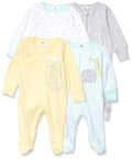 Gerber Unisex Baby 4 Pack Sleep 'N Play Footie Elephants Preemie