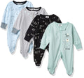 Gerber Unisex Baby 4 Pack Sleep 'N Play Footie Elephants Preemie