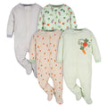 Gerber Unisex Baby 4 Pack Sleep 'N Play Footie Elephants Preemie