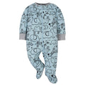 Gerber Baby Boys' 4 Pack Sleep 'N Play Footie, Dinosaur Blue, 3-6 Months