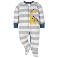 Gerber Baby Boys' 4 Pack Sleep 'N Play Footie, Dinosaur Blue, 3-6 Months