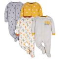 Gerber Unisex Baby 4 Pack Sleep 'N Play Footie Elephants Preemie