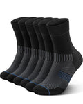 PAPLUS Compression Running Sock for Men and Women 3 Pairs, Cushioned Athletic Crew Socks with Arch Support