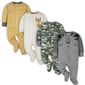 Gerber Unisex Baby 4 Pack Sleep 'N Play Footie Elephants Preemie